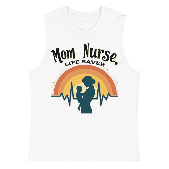 Rainbow Mom Nurse Muscle Tank product image (2)
