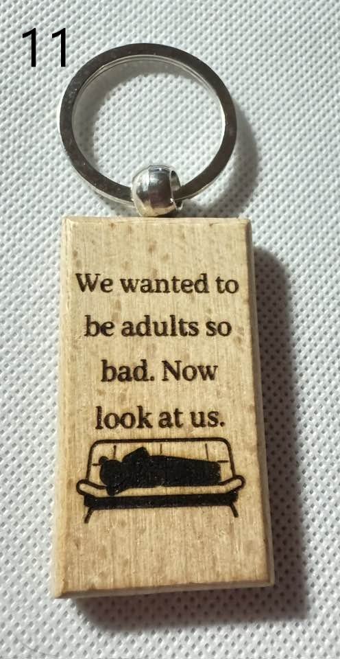 Wooden Engraved Keychains with Sayings & Quotes | Sweet, Sassy, Friendship & Love (4) product image (11)