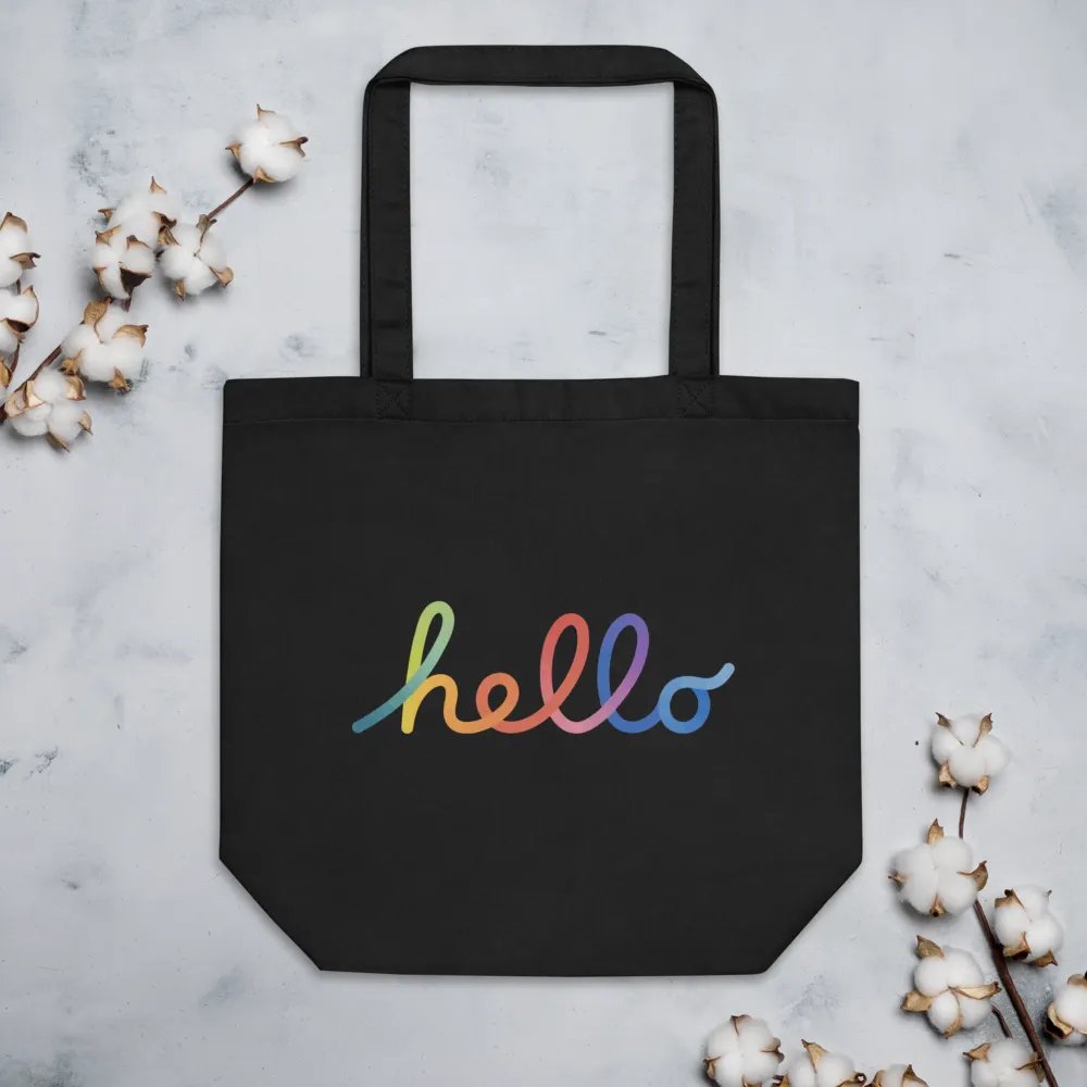 Apple Rainbow Hello Eco Tote product image (5)