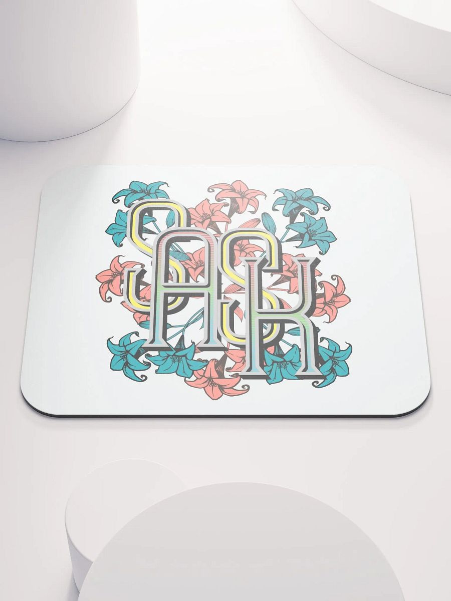 Sask Saskatoon Saskatchewan Flowers Floral Monogram Mouse Pad product image (2)