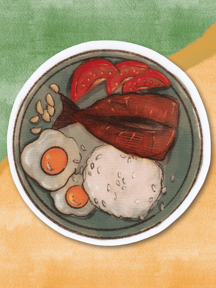 Bangus Silog / Bangsilog Food Waterproof Vinyl Sticker product image (1)