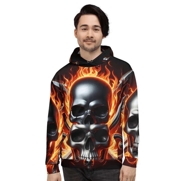 All-Over Hoodie - Unisex Skull Hoodie #25 product image (2)
