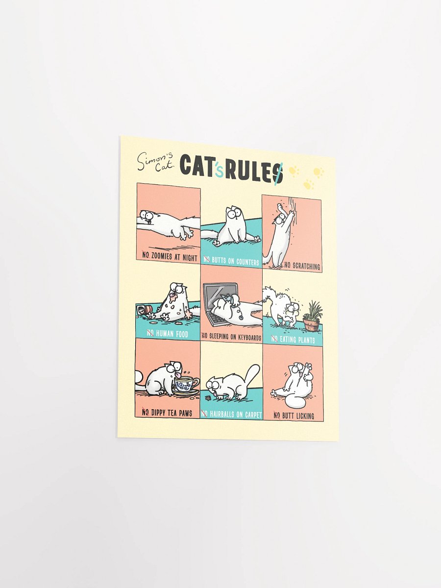 Cat Rules Poster product image (3)