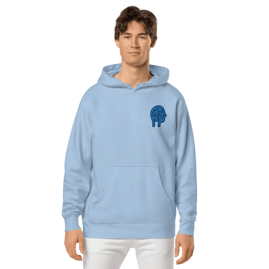 In My Head (L.C. creek design) embroidered pigment hoodie product image (2)