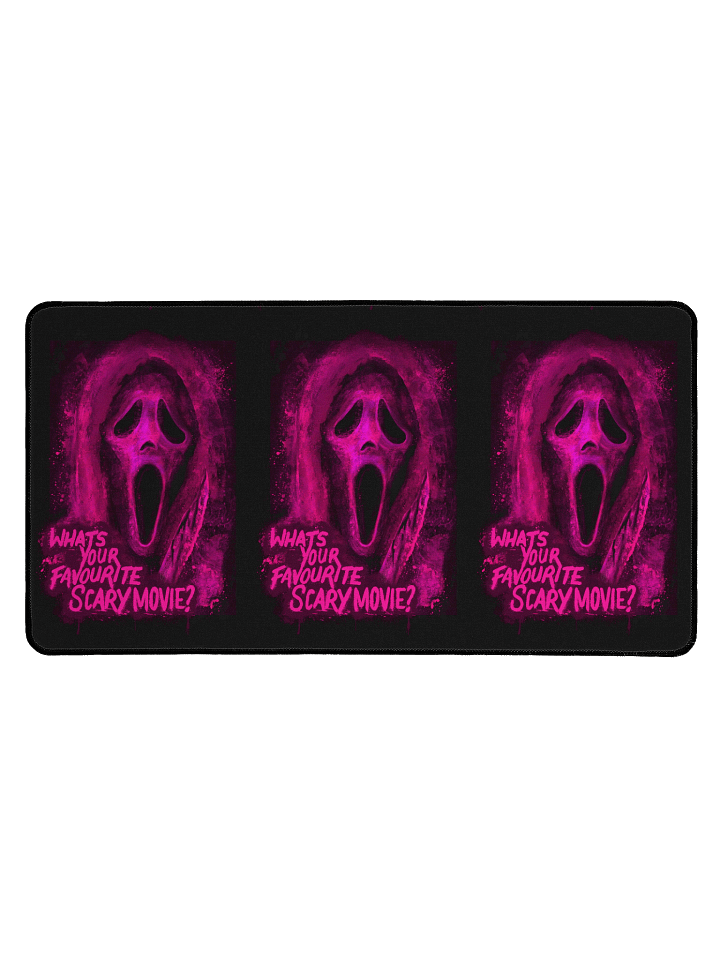 Pink Ghost Face Large Desk Mat product image (1)