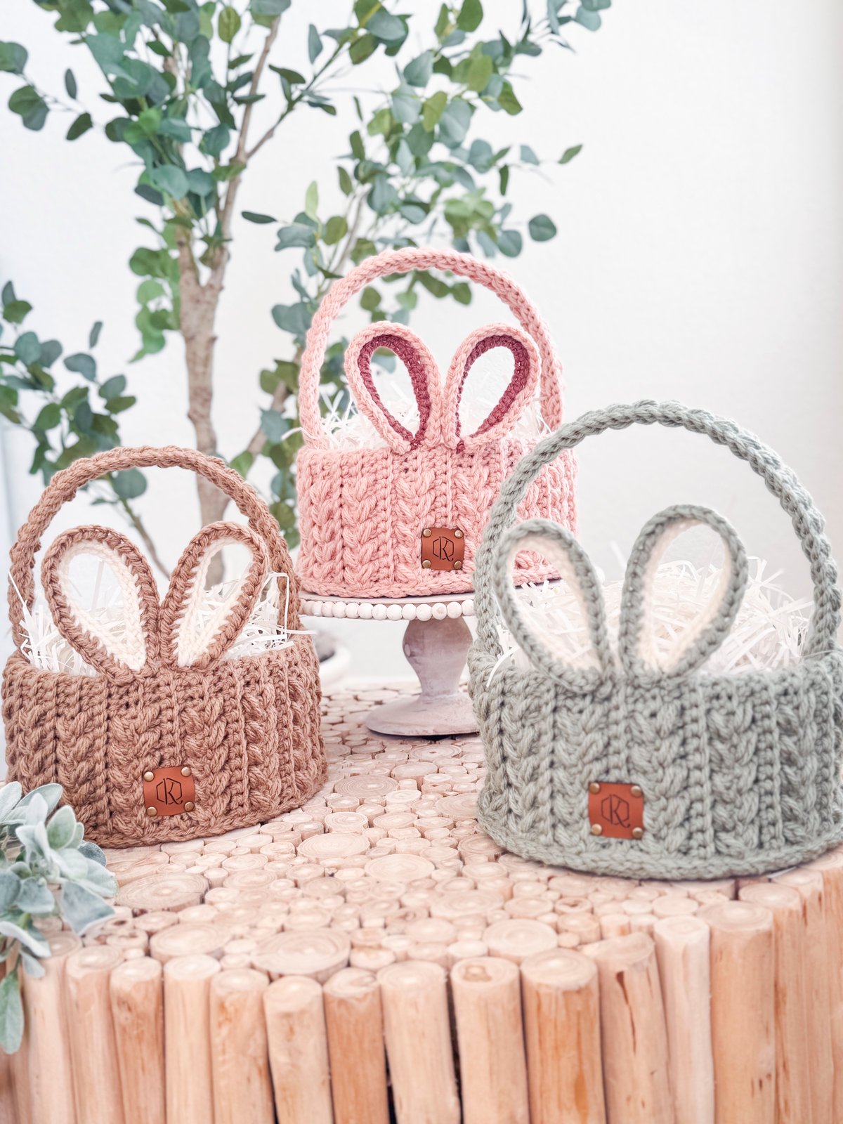 Wheat Stitch Easter Bunny Basket Pattern product image (7)