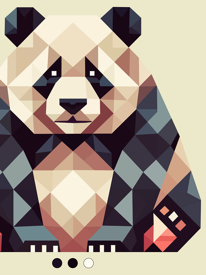 Free Geometric Panda PNG Art - Transparent Background, Low Poly Animal Illustration product image (2)