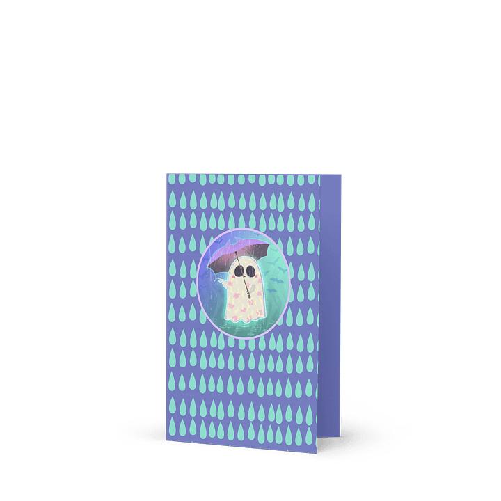 Pastel Little Ghost in the Rain - Greeting Card product image (2)