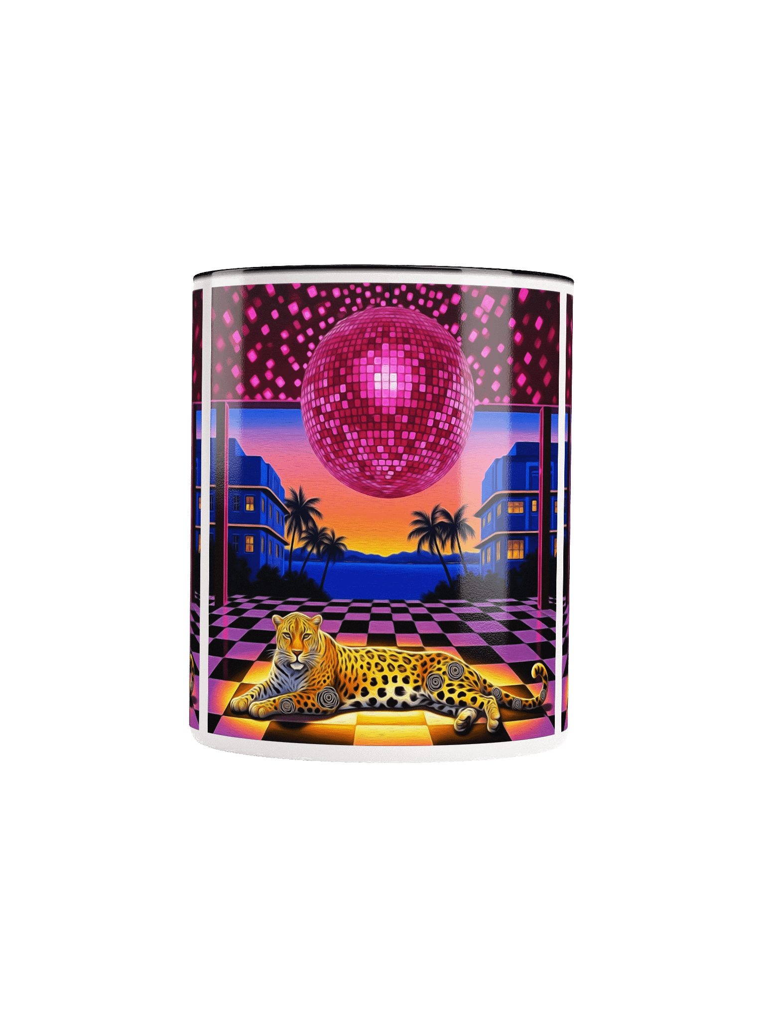 Leopard Disco Sunset Ceramic Mug product image (9)