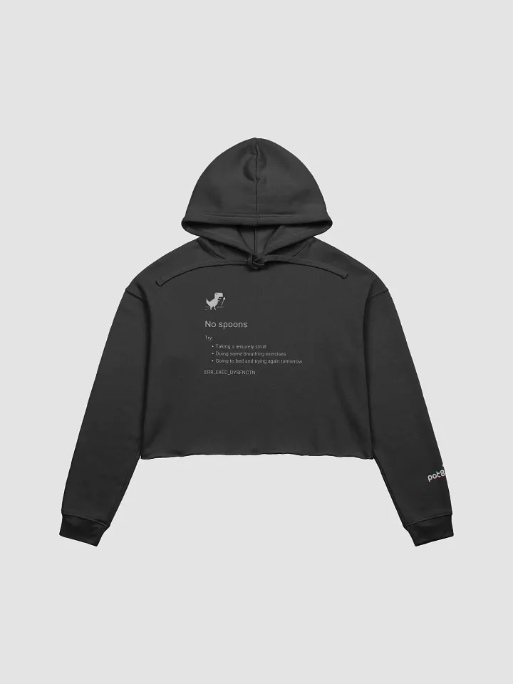 NO SPOONS fleece crop hoodie product image (1)