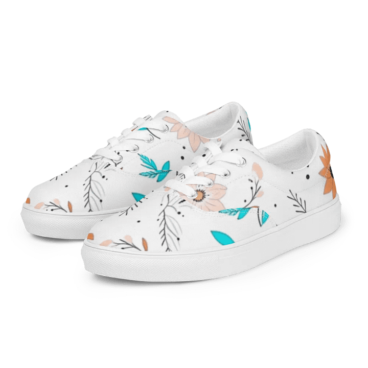 Blossom Charm -Women's Lace-Up Canvas Shoes product image (2)