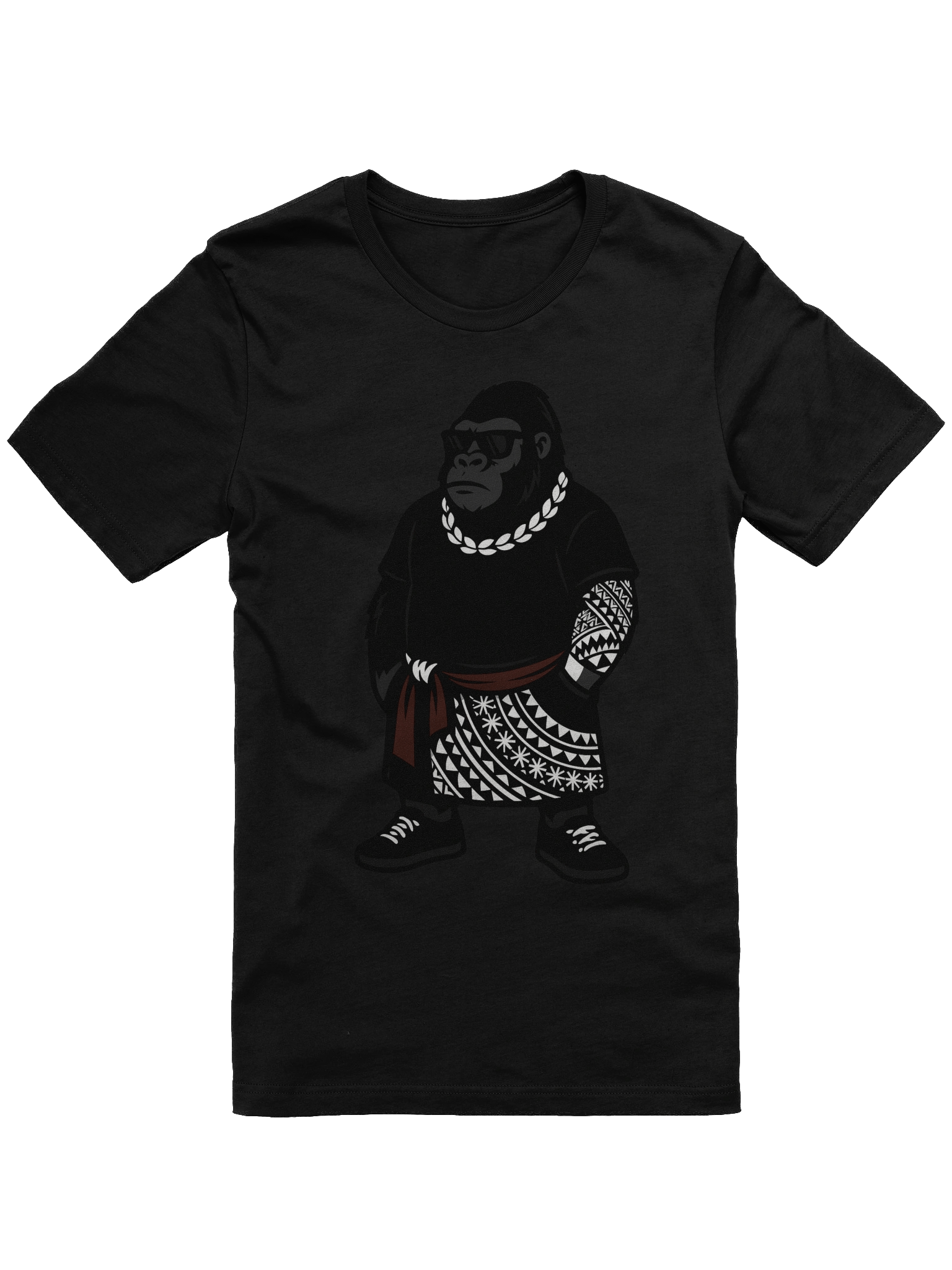Samoan Gorilla T-Shirt – Urban Tribal Lava Lava Streetwear Design | Polynesian Island Culture Tee by ASP Apparel product image (1)
