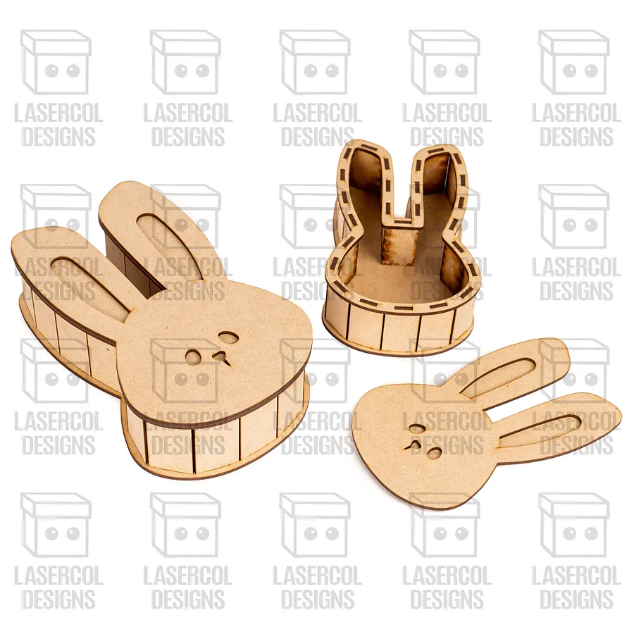 Easter Bunny Shaped Boxes Set 3 - Laser Cut Files product image (5)