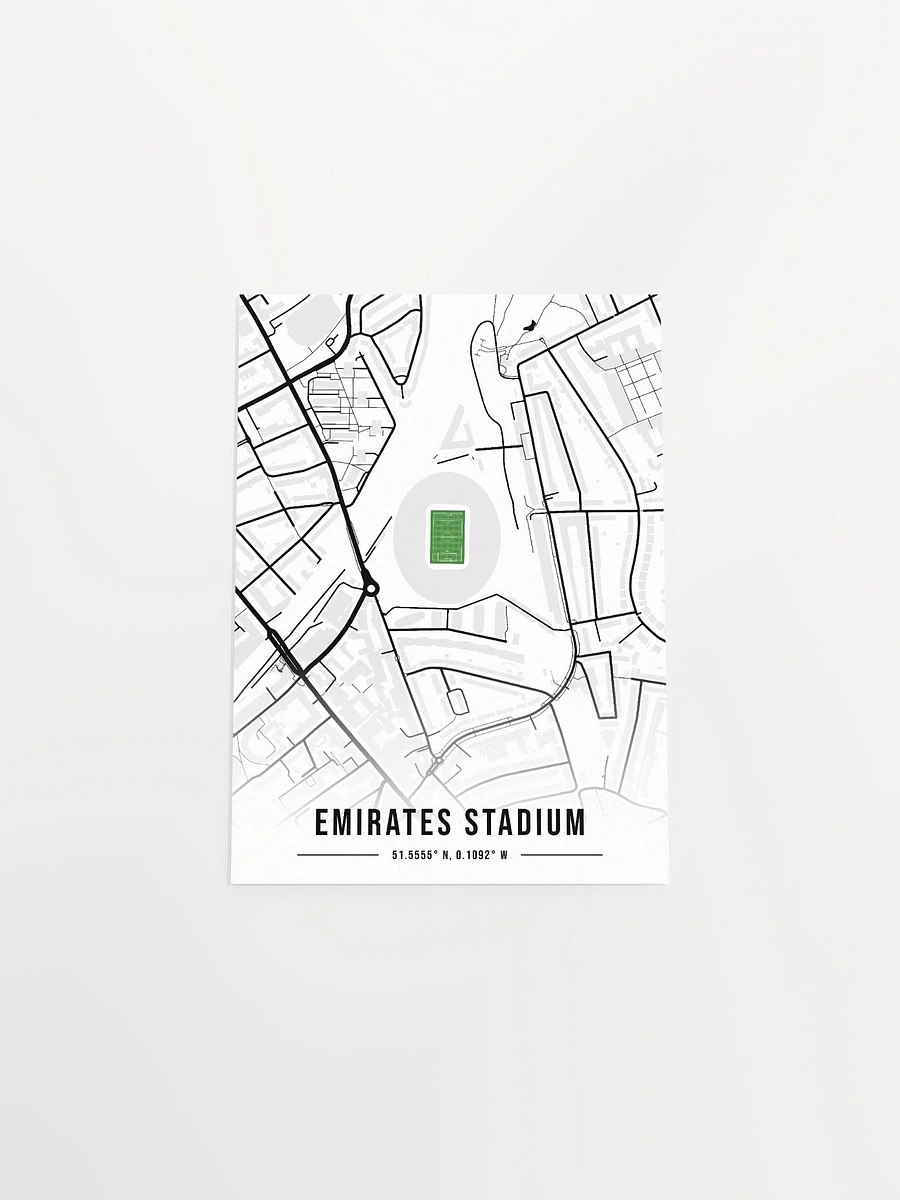 Arsenal Stadium White Map Design Poster product image (4)