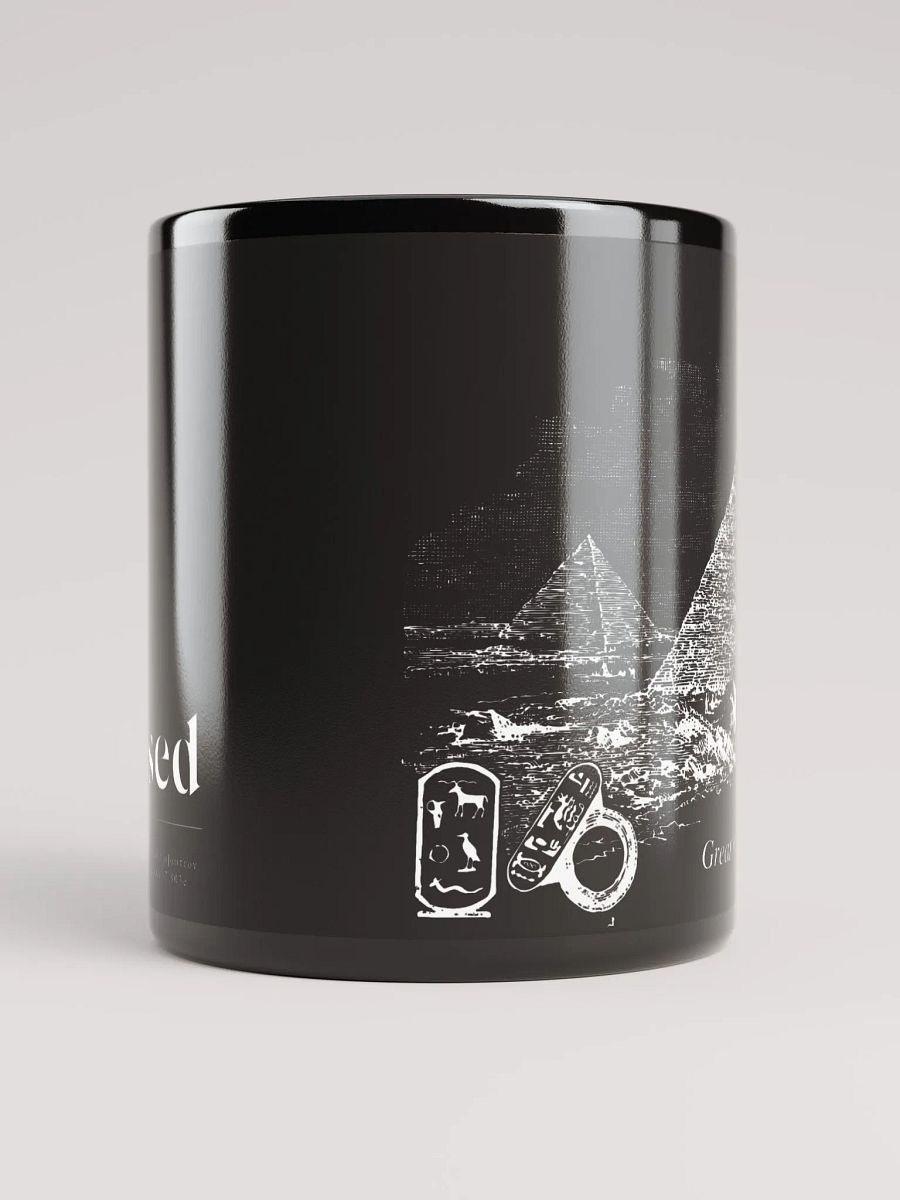 Great Pyramid of Giza, Scientific Illustration - Mug, Black product image (5)