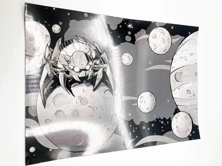 Spider on the Moon Black And White Print product image (3)