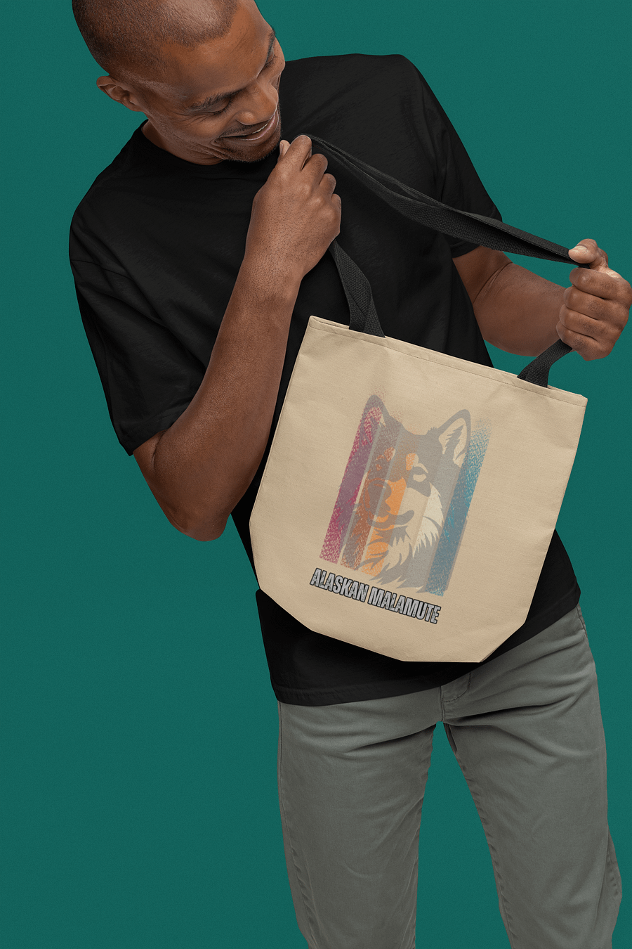 Alaskan Malamute Light Gradation Color Tote Bag product image (2)