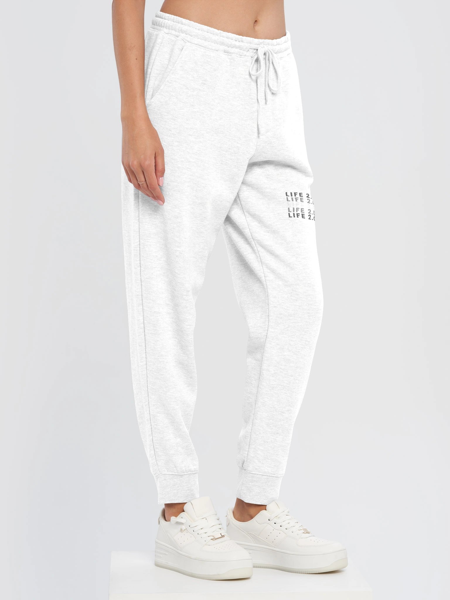 White Unisex Midweight Joggers Life 2.0 product image (3)