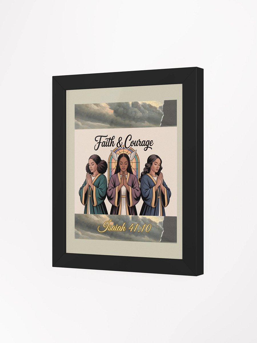 Faith and Courage Isaiah 41:10 Christian Framed Poster product image (3)