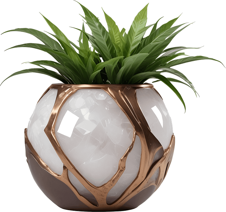Collection Glamour Organique – Luxury Design Planter PNG product image (1)