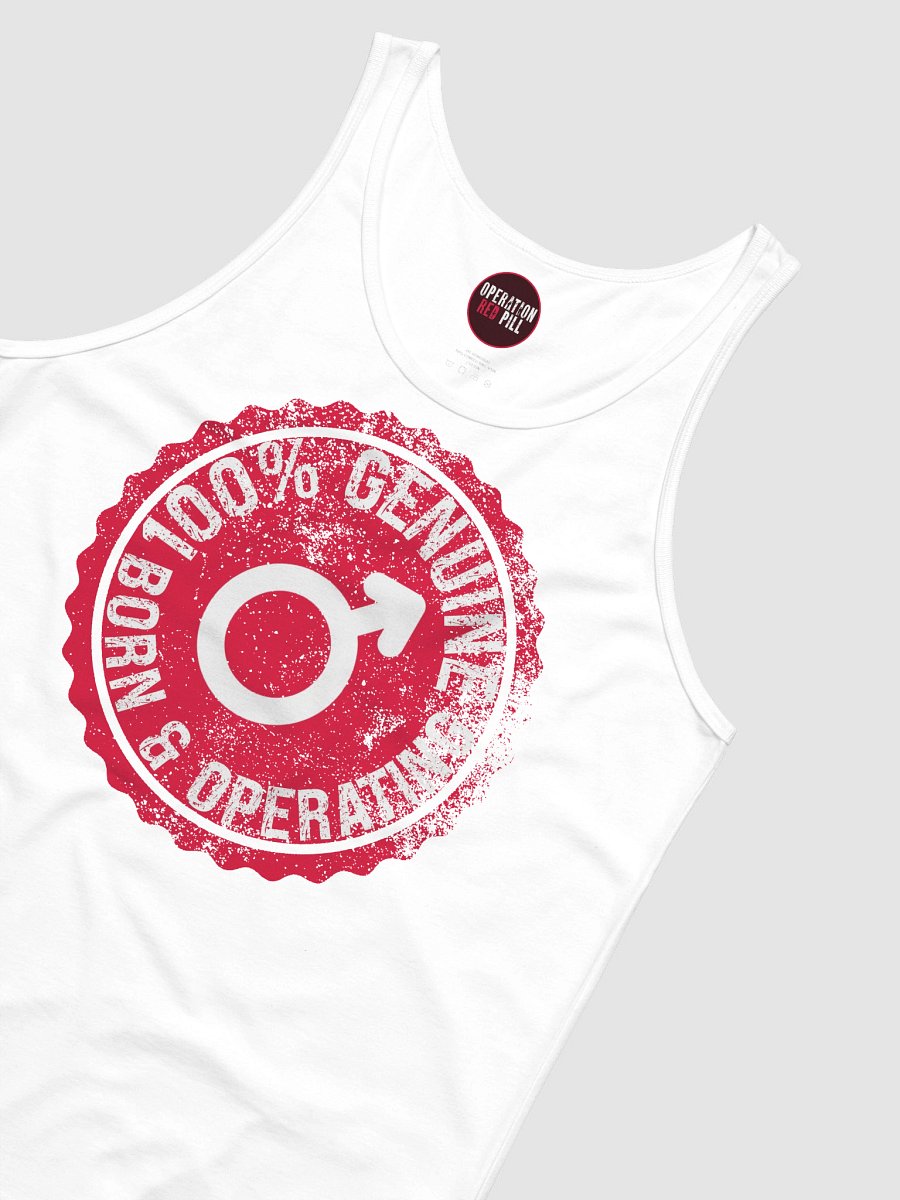 "100% Male" Pill Tank Top - White product image (4)