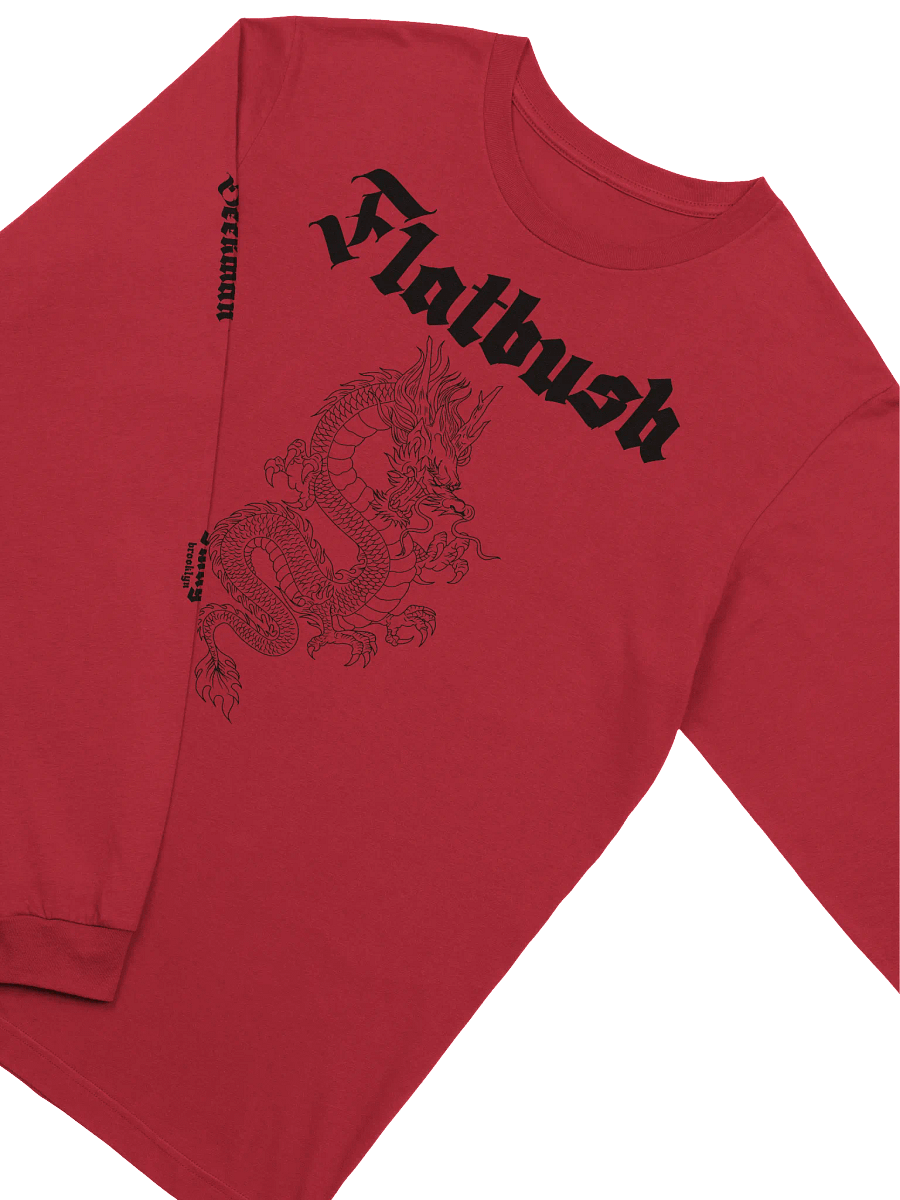 Flatbush Dragon Maroon Long sleeve t-shirt product image (3)