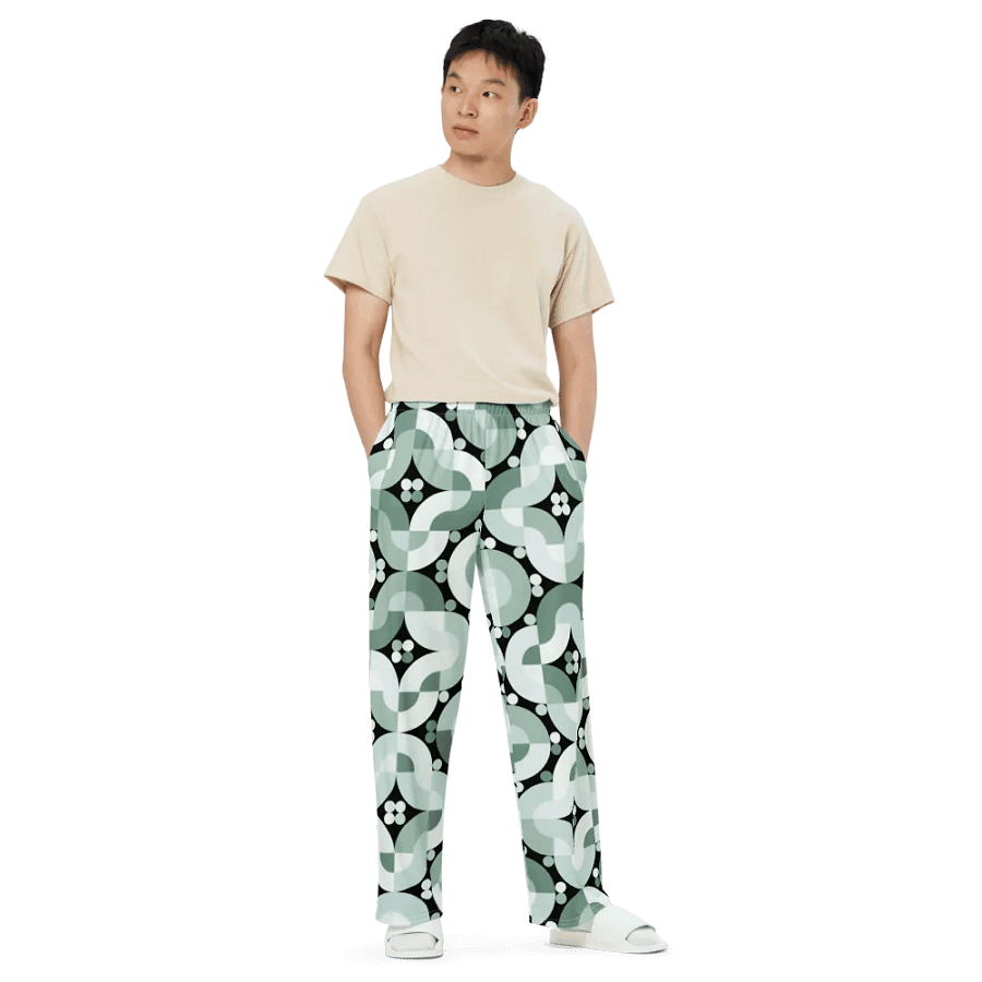 BUIII Retro Harmony: Mint Oasis Wide-Leg Pants product image (6)