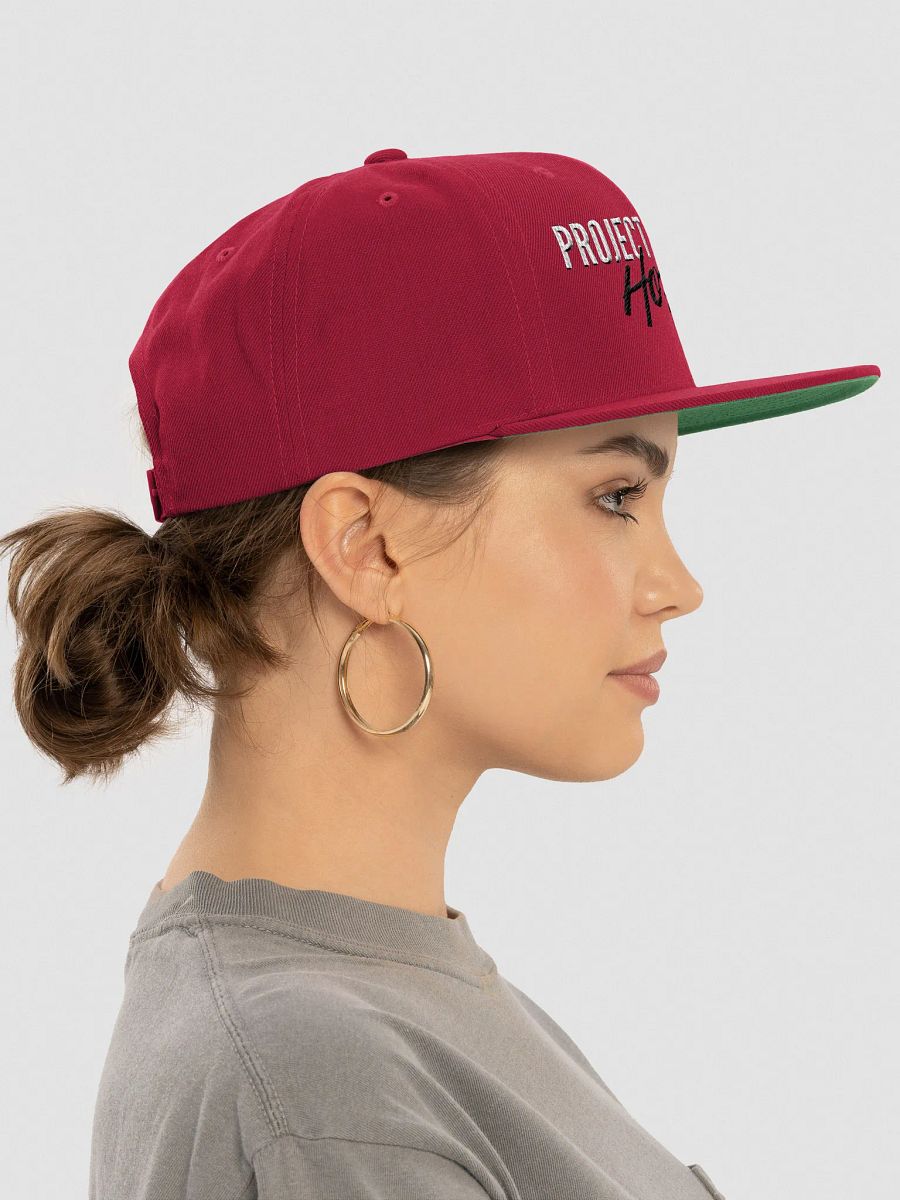 PDKH Embroidered Snapback Unisex white & black stitching product image (6)