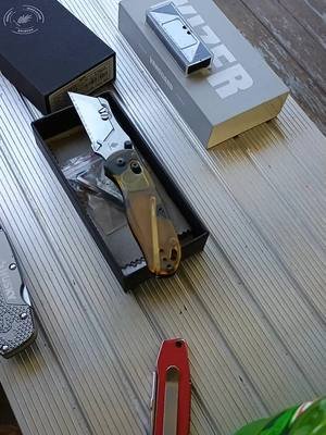 Kizer Drop Bear Utility knife  with Tweezers and a toothpick #knife #work #bluecollar #tiktokshop #tiktok 