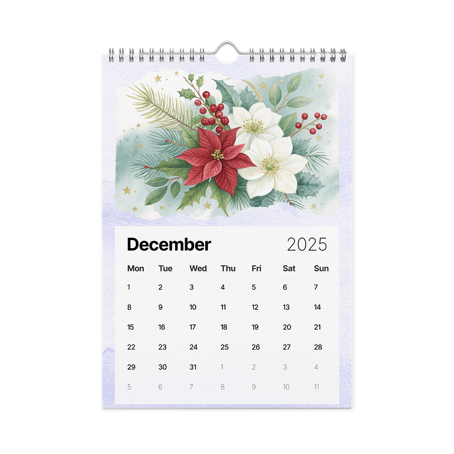 Blooming Seasons: A Watercolor Floral Calendar 2026 product image (4)