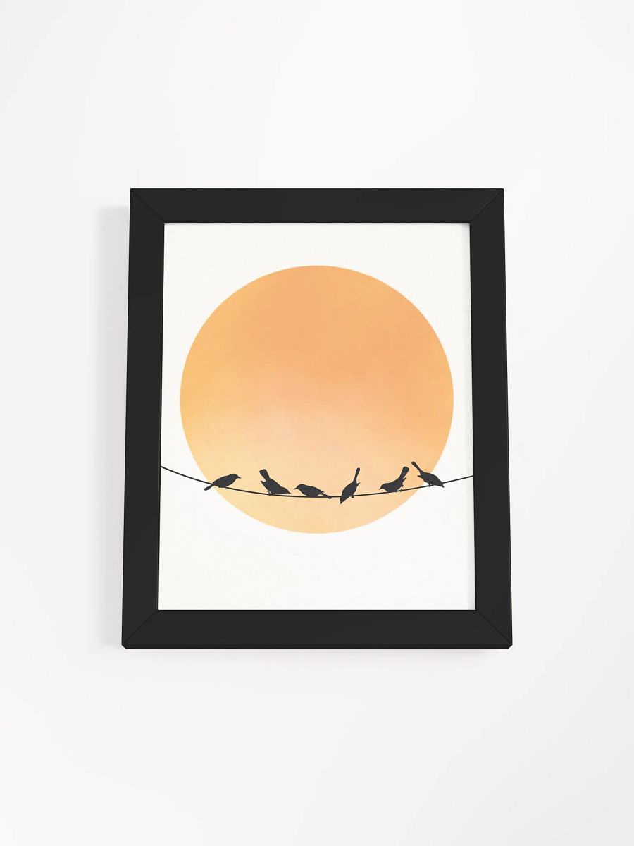 Sunset Silhouette Birds Framed Poster product image (6)