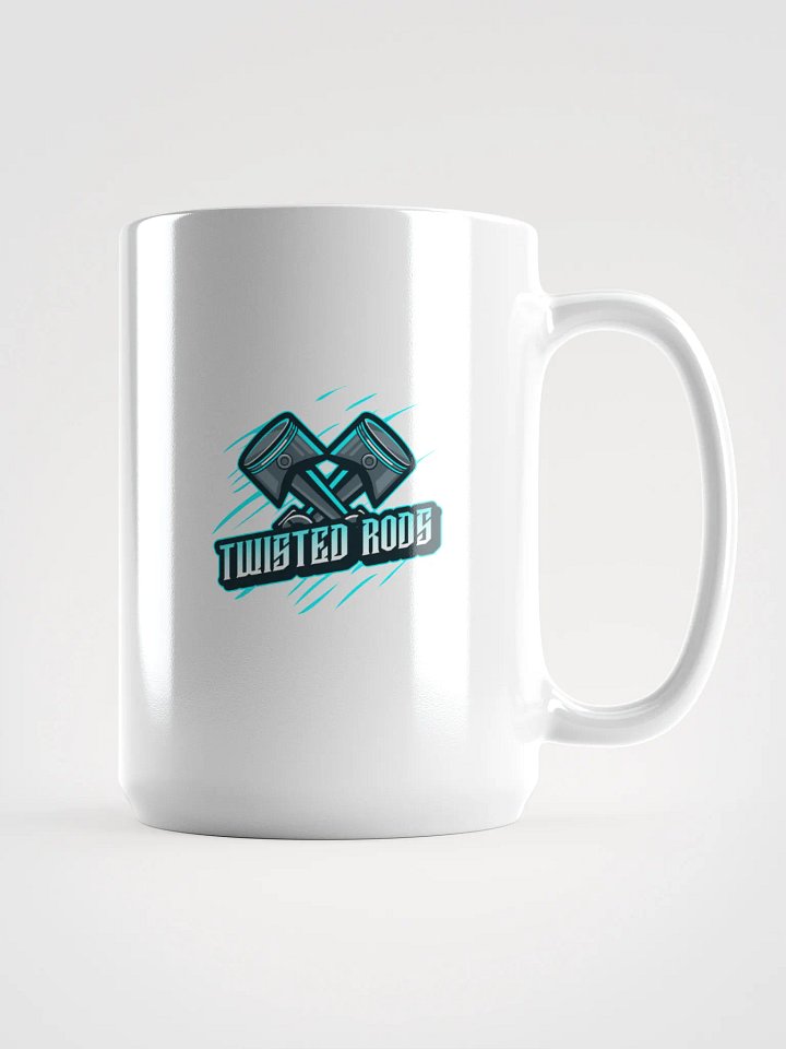 White Glossy Mug Aqua Print product image (1)