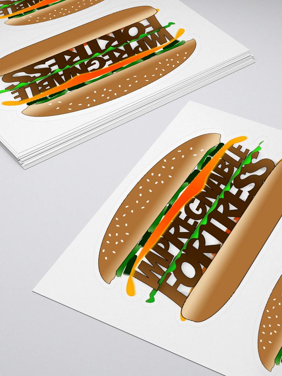 Impregnable Fortress Burger Kiss-Cut Stickers product image (4)