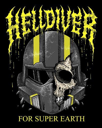 FOR SUPER EARTH 💥 The Helldiver design is finally back! 

Multiple style shirts and new desk mats are available now!