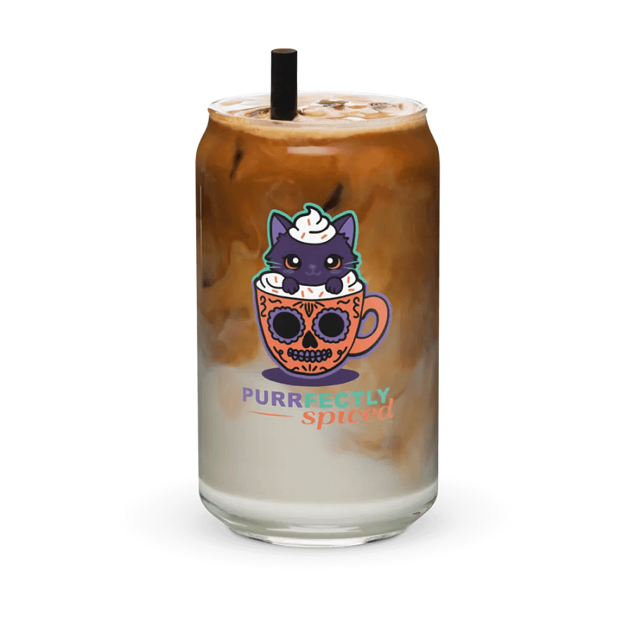 Purrfectly Spiced 16oz Can-Shaped Drinking Glass product image (3)