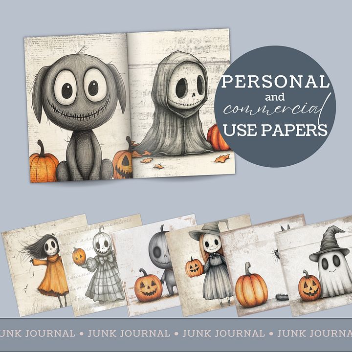 Spooky Halloween - Digital Papers V7- Commercial Use product image (2)
