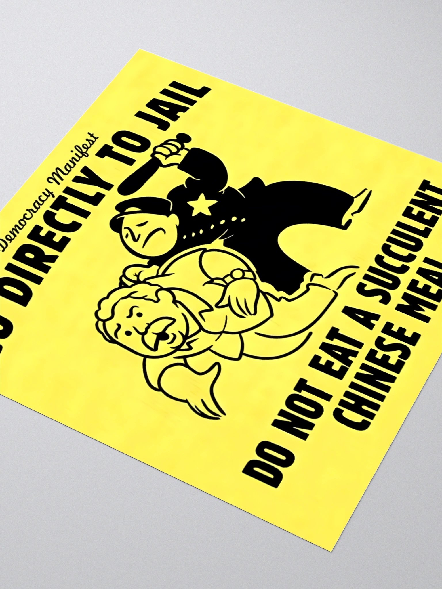 DO NOT EAT Democracy Sticker product image (3)
