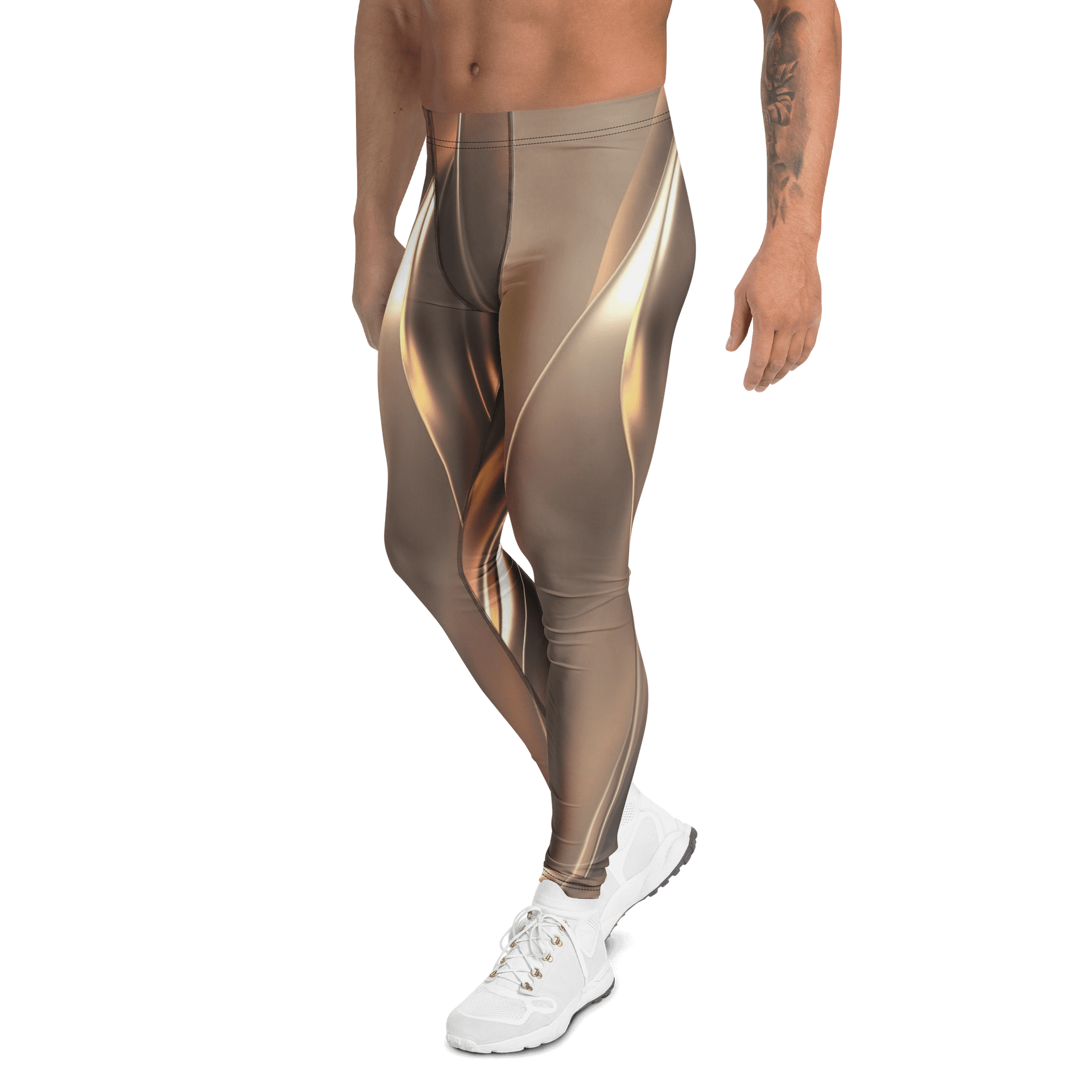 Metallic Abstract Shine Print Men's Leggings product image (4)