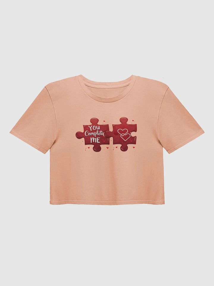 You Complete Me - Romantic Couples Puzzle Piece Design for Valentine's Day & AnniversaryWomen's Crop Top product image (8)