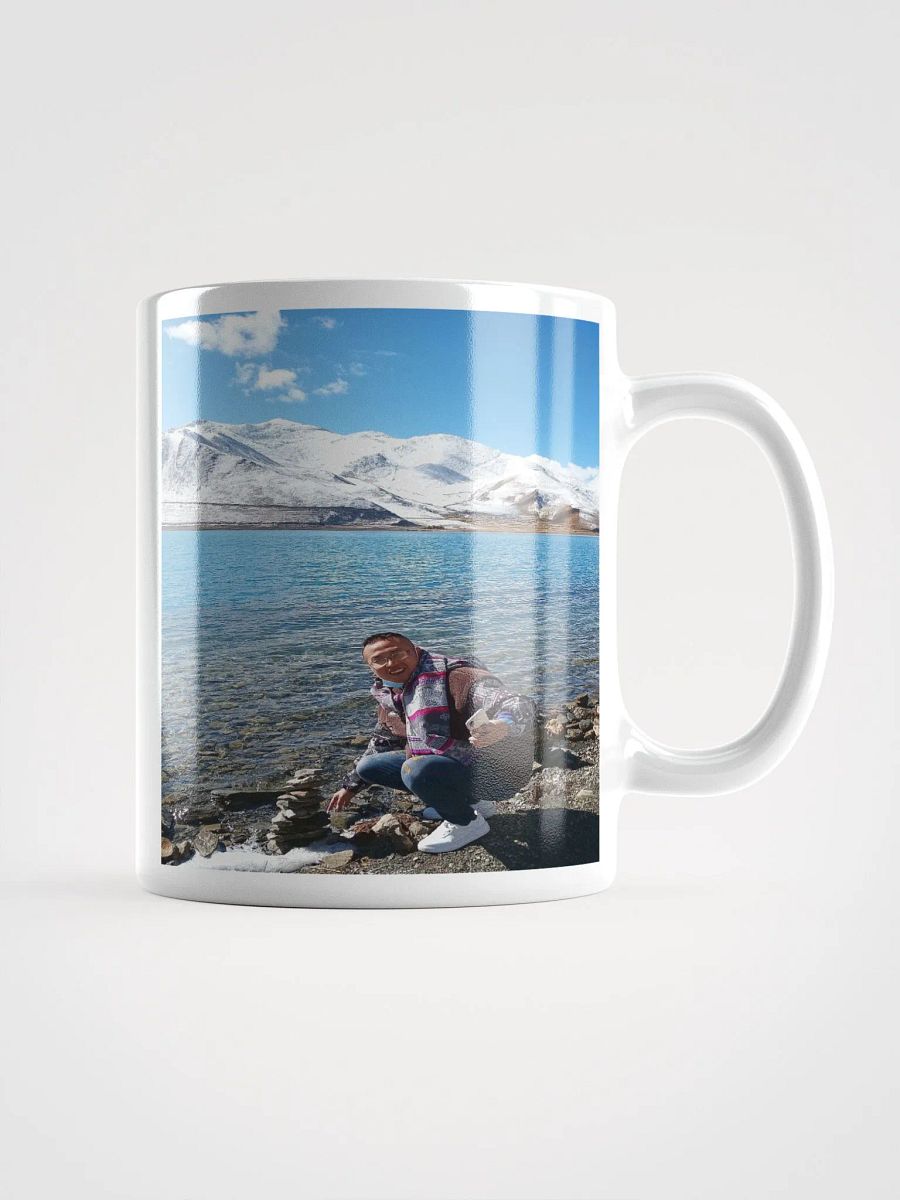 White Glossy Mug: snow mountain product image (2)