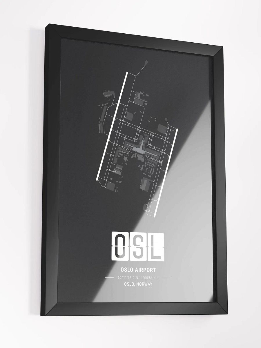 Framed Airport OSL Premium Map On Matt Paper product image (3)