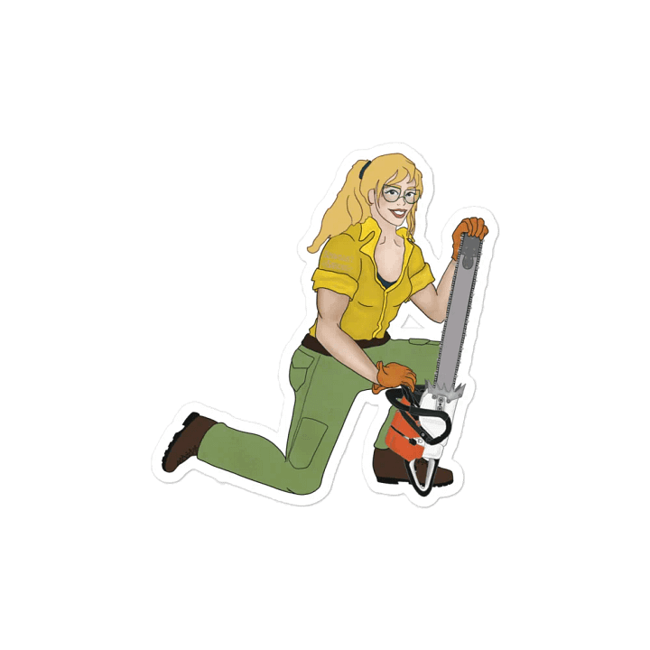 Blonde Chainsaw Pinup Magnet product image (2)