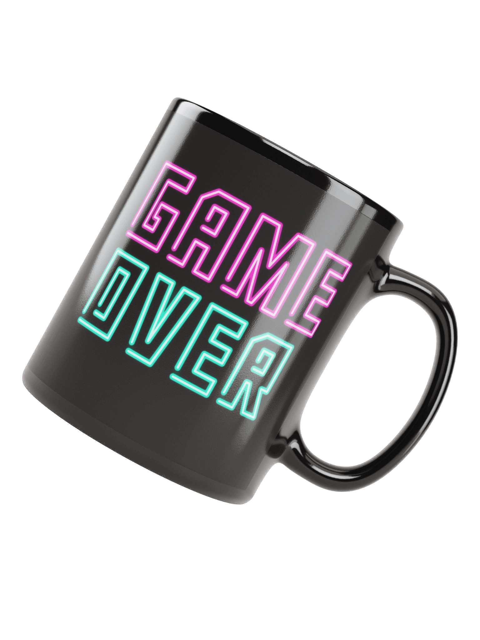 Game Over Neon Text Black Coffee Mug product image (5)