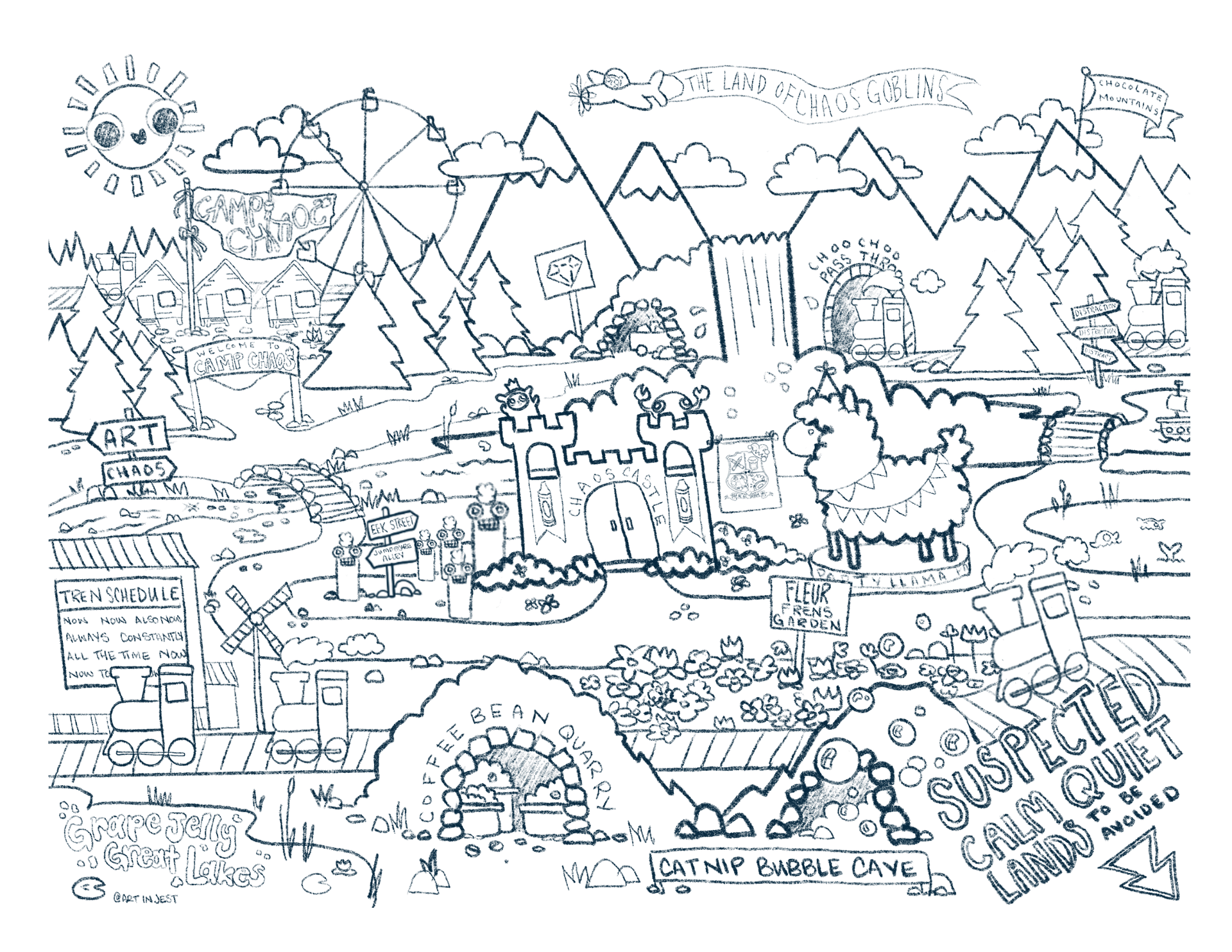 The Land of Chaos Goblins Colouring Page product image (2)