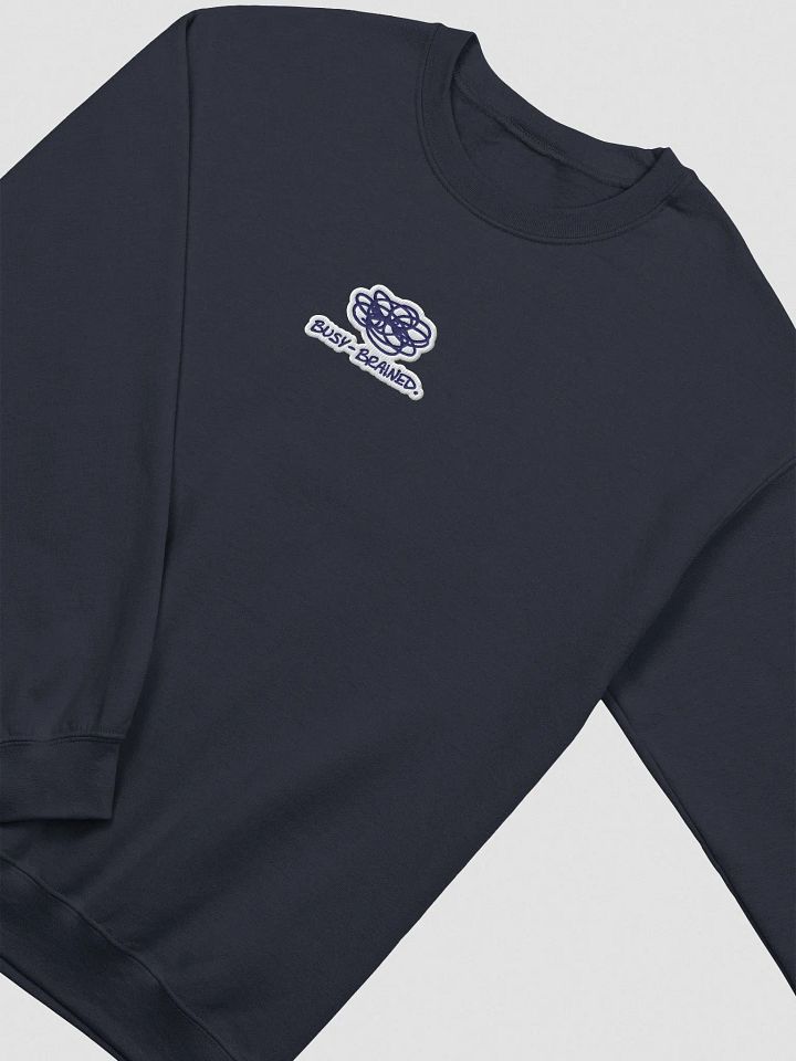 BUSY-BRAINED embroidered crewneck (blue bubble design) product image (1)