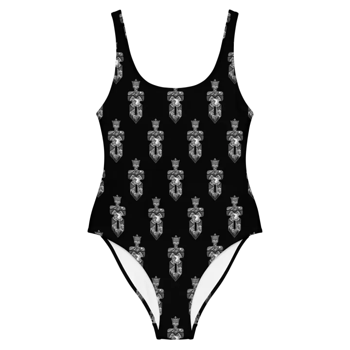 Black and White Logo One Piece Swimsuit - POA product image (2)
