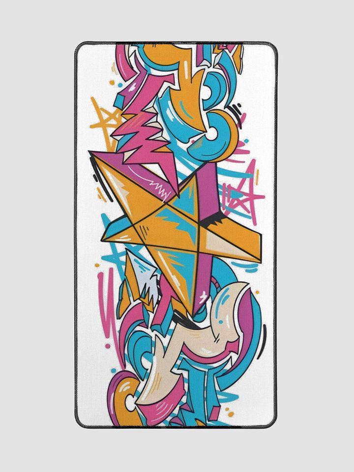 Desk Mat 15.5" x 31.5" Colorful Graffiti product image (2)