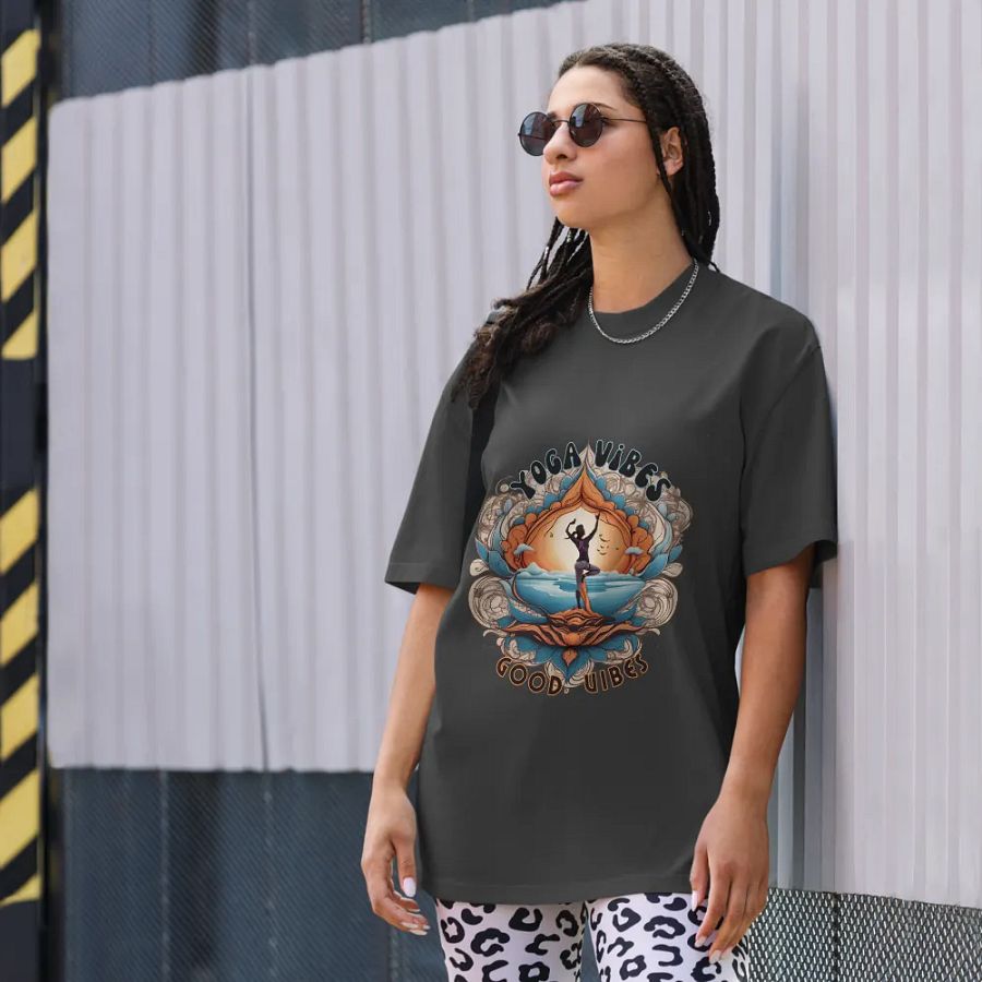 Zen Vibes Oversized Faded T-Shirt product image (11)