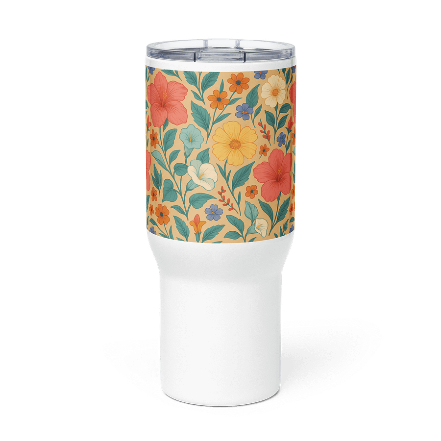 Vintage Floral Travel Mug – Large Stainless Steel Tumbler for Hot and Cold Drinks product image (3)
