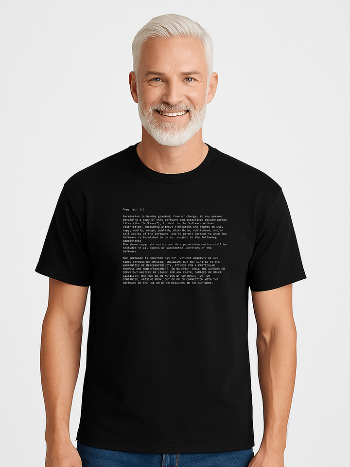MIT license t-shirt product image (1)